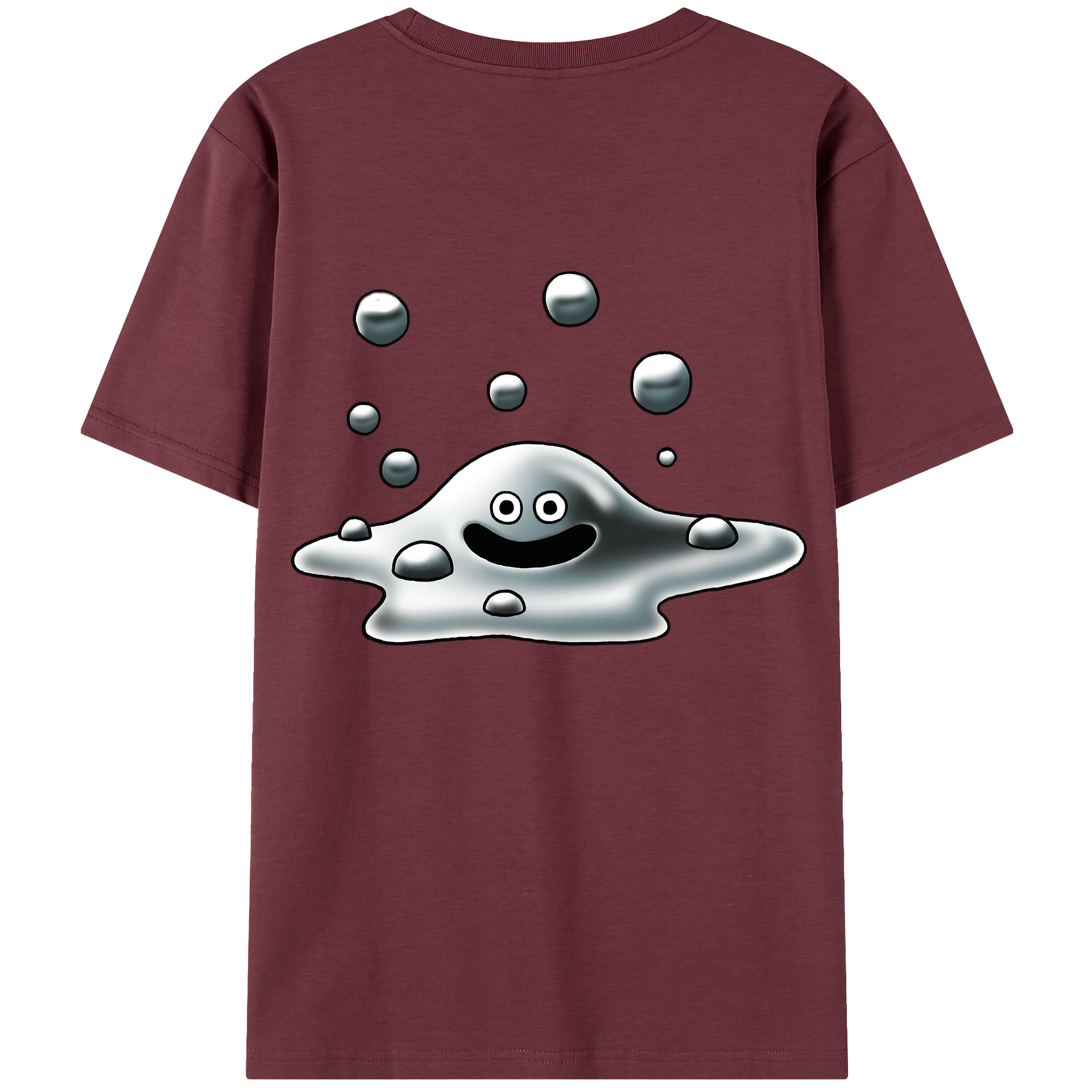 （画像用） ドラゴンクエスト Doragon Kuesuto Dragon Quest 綿100％半袖Tシャツ（背面プリント）